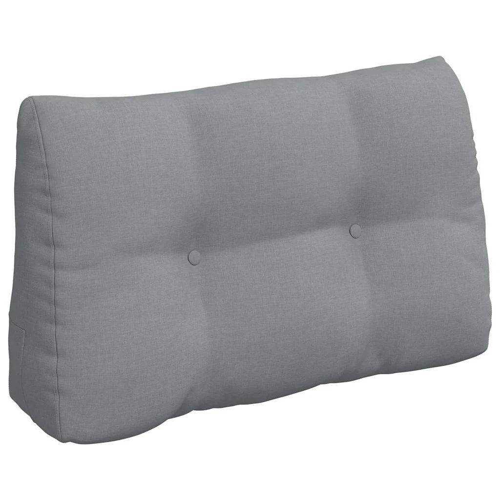 Cuscino per Schiena Grigio chiaro 80 x 24 x 50 cm Tessuto