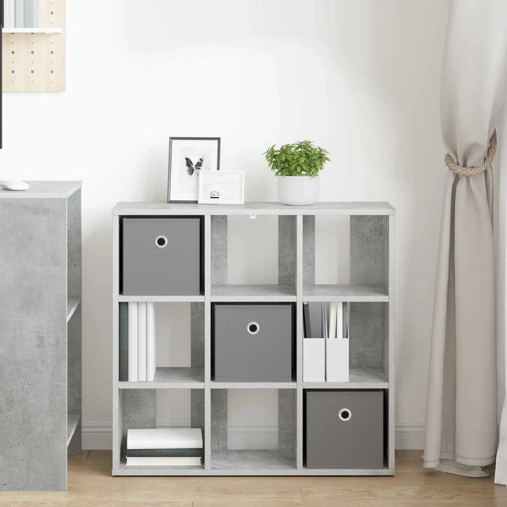 Credenza con cassetto Grigio cemento 73,5 x 24 x 69,5 cm