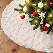 Duvetta a forma di albero di Natale 180 cm - Finta lana - Plush - Coperta a forma di albero di Natale - Resistente ai graffi - Duraturo - Disegno geometrico