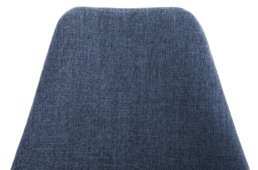 Sedia Pegleg Square in tessuto blu,bianco