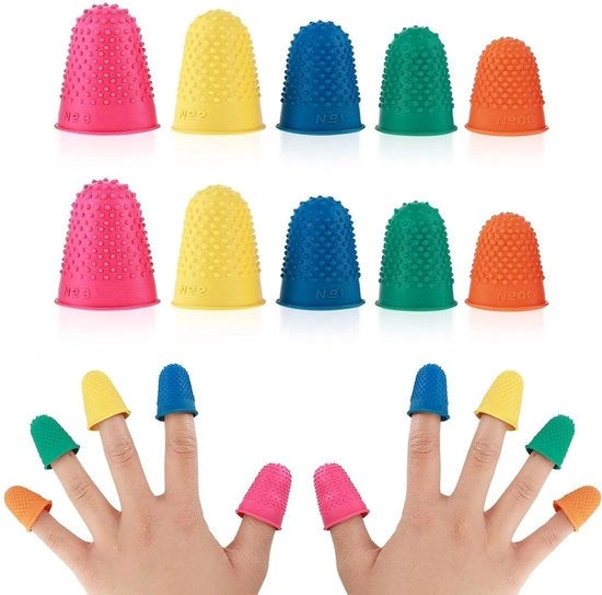 Protezione per le dita 10 pezzi - gomma/silicone - antiscivolo - comodo - duraturo - flessibile progetto - dita coperture
