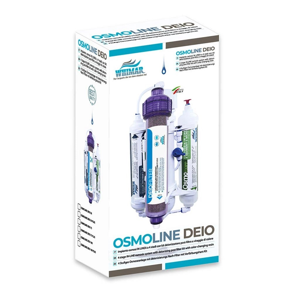Whimar OsmoLine Deio Plus 75GPD 275L/g - Impianto con membrana Pentair, lavaggio membrana e post-filtro deionizzante