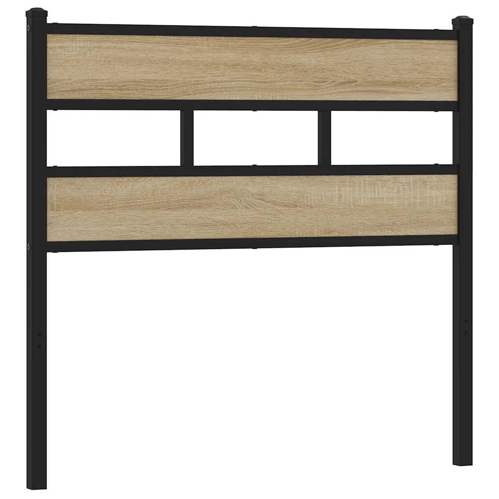 Testiera di Ricambio Rovere Sonoma 80 cm in Ferro e Legno Multistrato 4017129