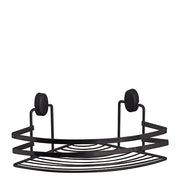 Mensola doccia angolare 1 ripiano in acciaio nero opaco Linea Cover Black Feridras