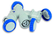 Fanton ADATTATORE INDUSTRIALE CEE TRIPLO IP67 2P+T spina/3 prese CEE
