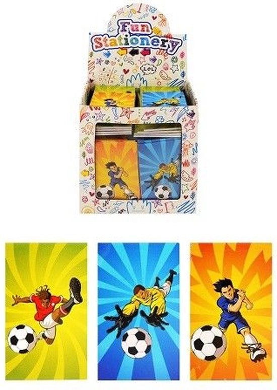 168 pezzi - Cadeau per bambini - Quaderni per appunti - Modello: Calcio - In scatola di regalo - Regalo per bambini - Ragazzi