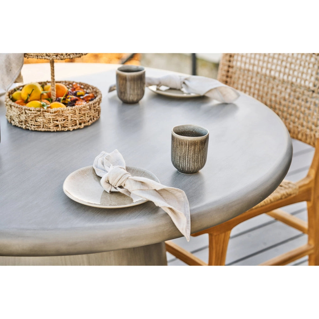 Set 4 tazze Viola in stoneware grigio senza manico ø8x9,5 cm