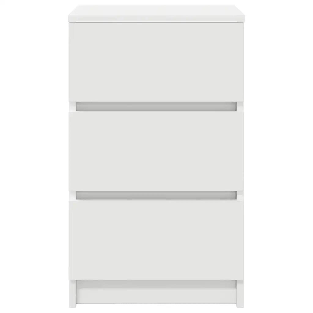 vidaXL Comodino con 3 Cassetti Bianco 39x35x65 cm