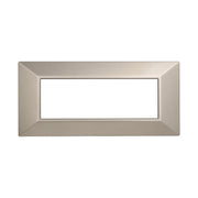 Placca Piramide Serie Moon 6P Colore Titanio Compatibile Con Bticino Axolute