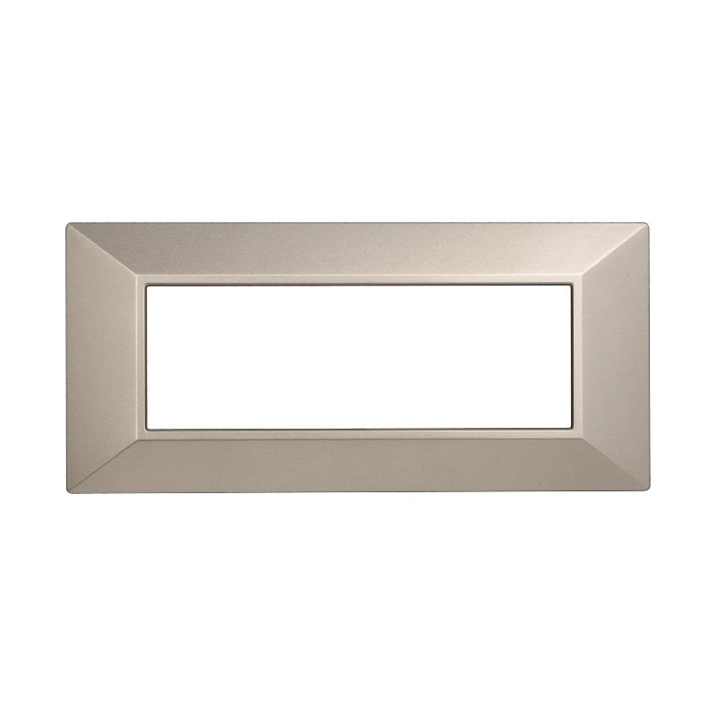 Placca Piramide Serie Moon 6P Colore Titanio Compatibile Con Bticino Axolute