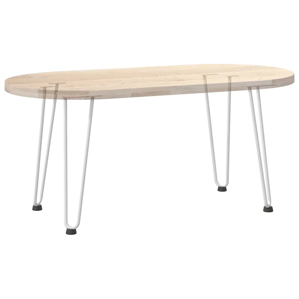 vidaXL Gambe a forcina per tavolino 4 pz bianche 42 cm in acciaio massiccio