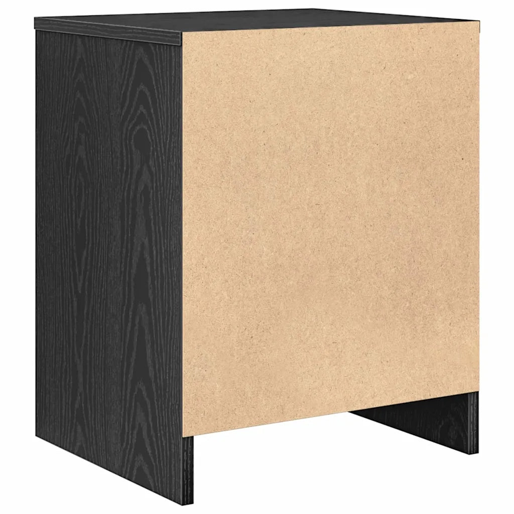 Comodini 2 pz con Cassetto-Set di 2 Tavolino da notte Nero 40x34x50 cm