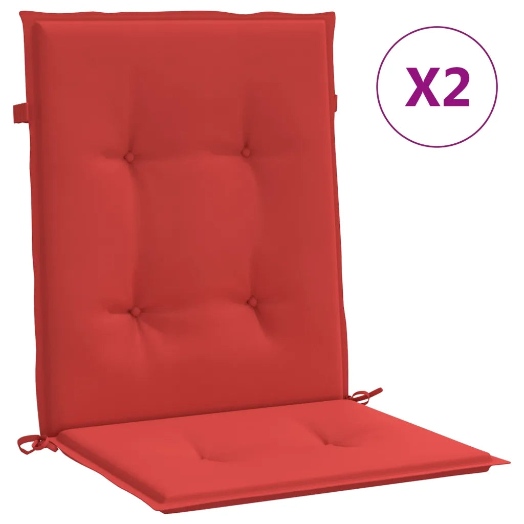 Cuscini per Sedia da Giardino 2 pz | Cuscini per sedie Rossi 100x50x7 cm in Tessuto