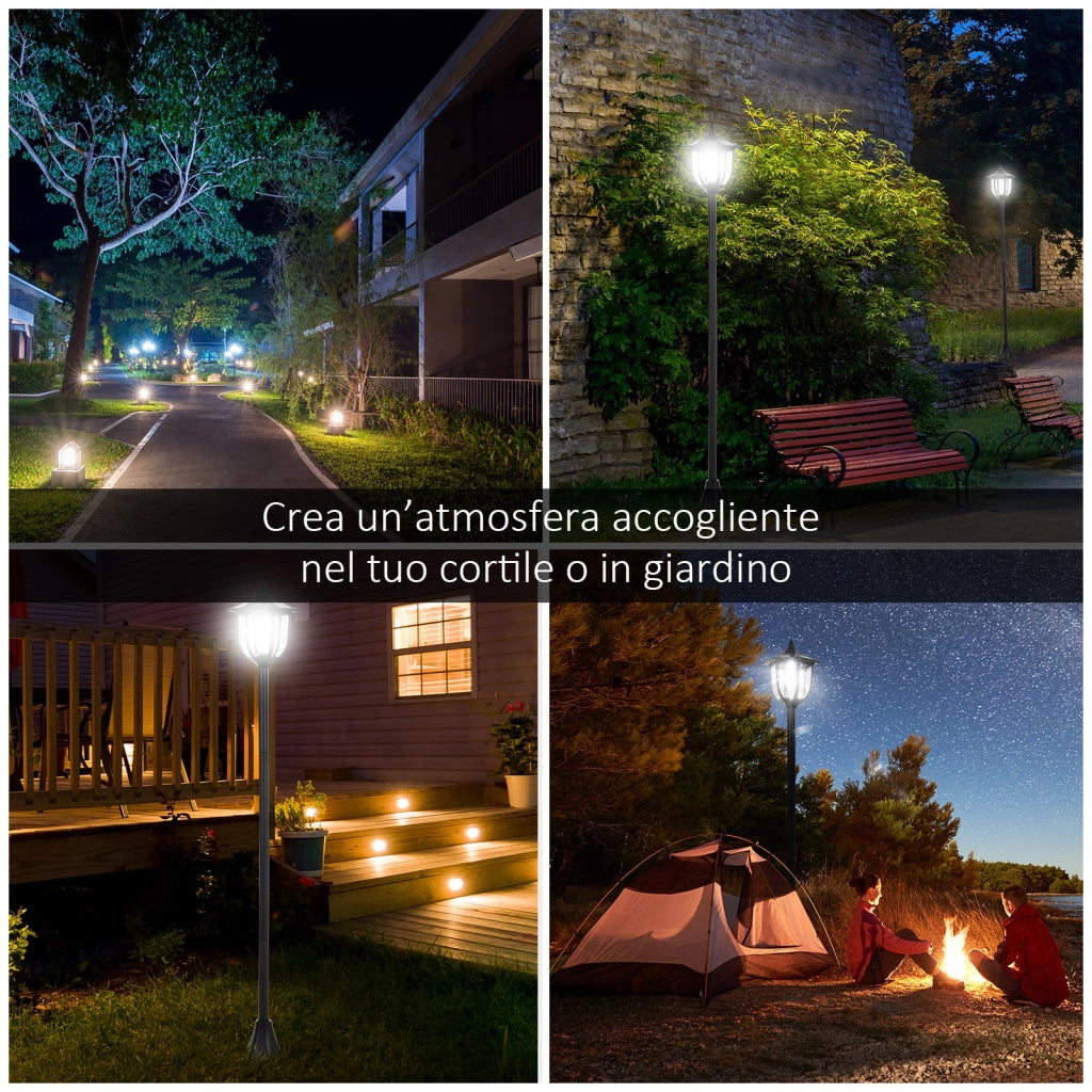EasyComfort Lampione da Esterni con 6 Luci LED Accensione Automatica Impermeabile