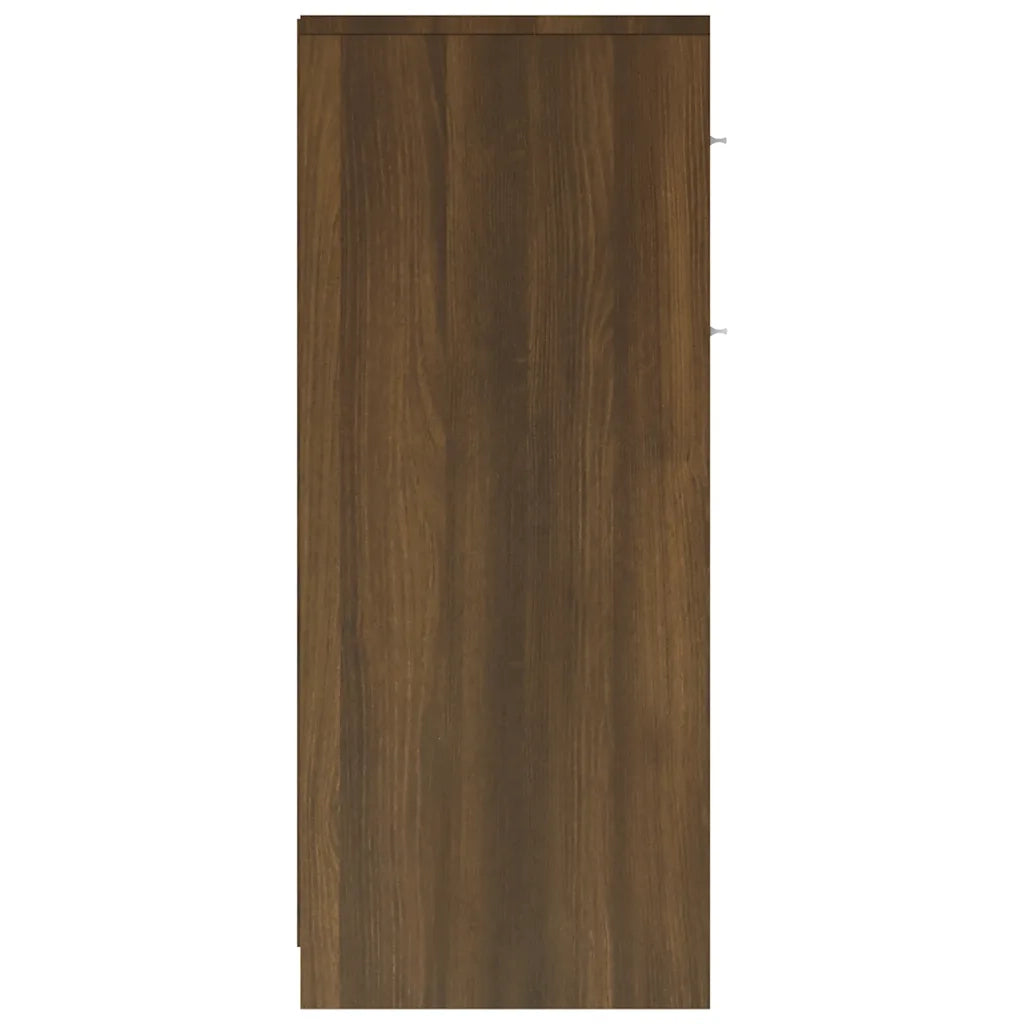 Armadietto Bagno Rovere Marrone 60x33x80cm Legno Ingegnerizzato cod mxl 13613
