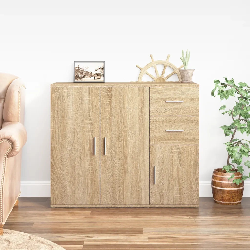 Credenza | Madia | Buffet da pranzo | Armadio da pranzo Rovere Sonoma 91x29,5x75 cm Legno ingegnerizzato