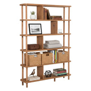 Biblioteca Amatrice, Libreria 5 Ripiani, 120x28x169h cm Marrone Quercia