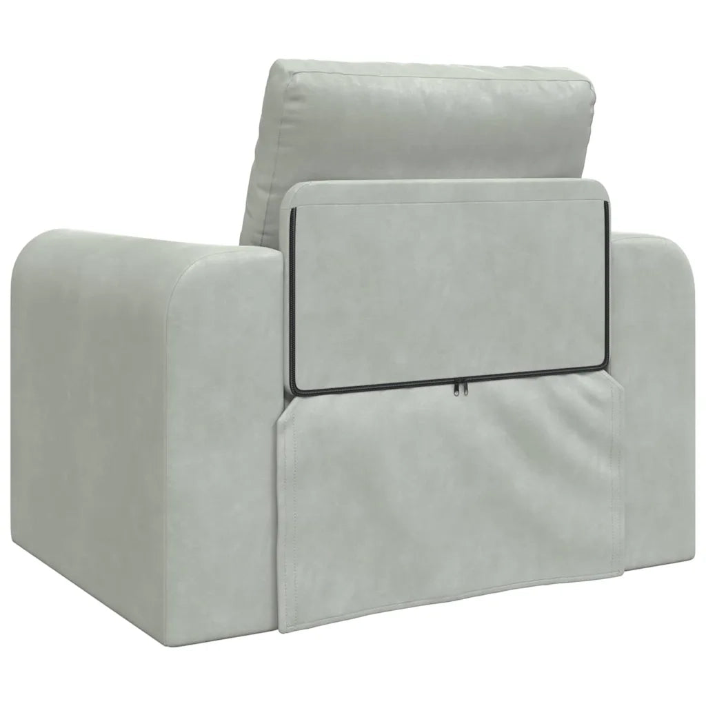 Divano letto-Sofa Letto-Daybed Grigio chiaro 98 x 71 x 83 cm Velluto