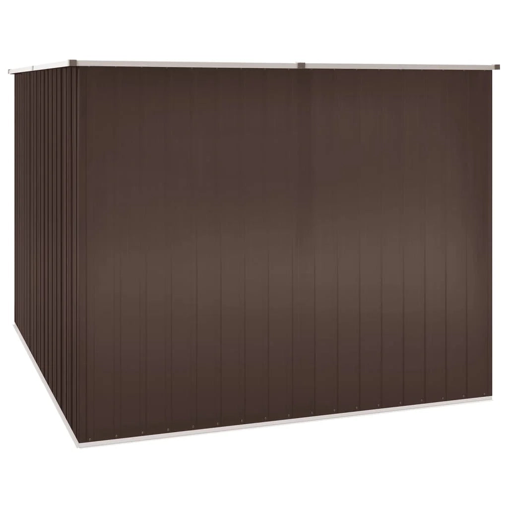Casetta da giardino cabina ripostiglio casetta da esterno robusta casetta per attrezzi marrone 195 x 198 x 159 cm acciaio zincato marrone 02_0022327
