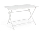 Tavolo Pieghevole da Giardino 110x70x71h cm Elin Bianco