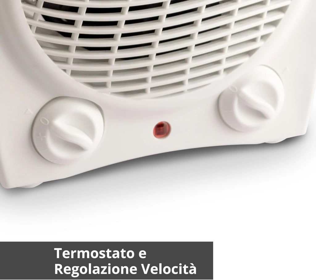 Innoliving INN-580NEW Termoventilatore Stufetta 2000W, 2 Livelli di Potenza, Termostato Regolabile, Funzione Ventilazione, Protezione contro il Surriscaldamento