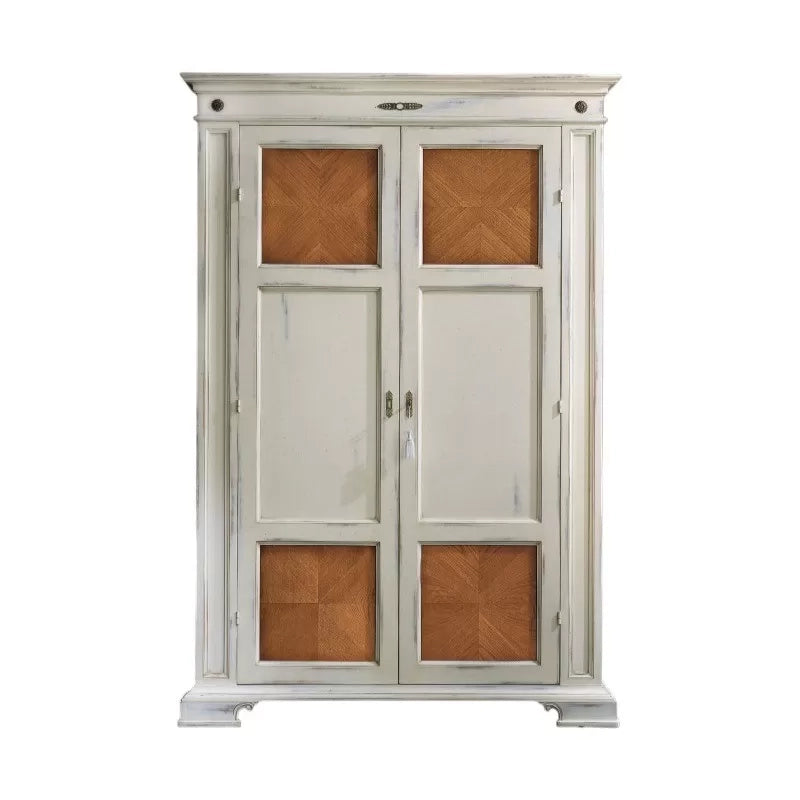 Armadio dispensa 2 porte legno bicolore shabby 143x56x210 - Mobili 2G