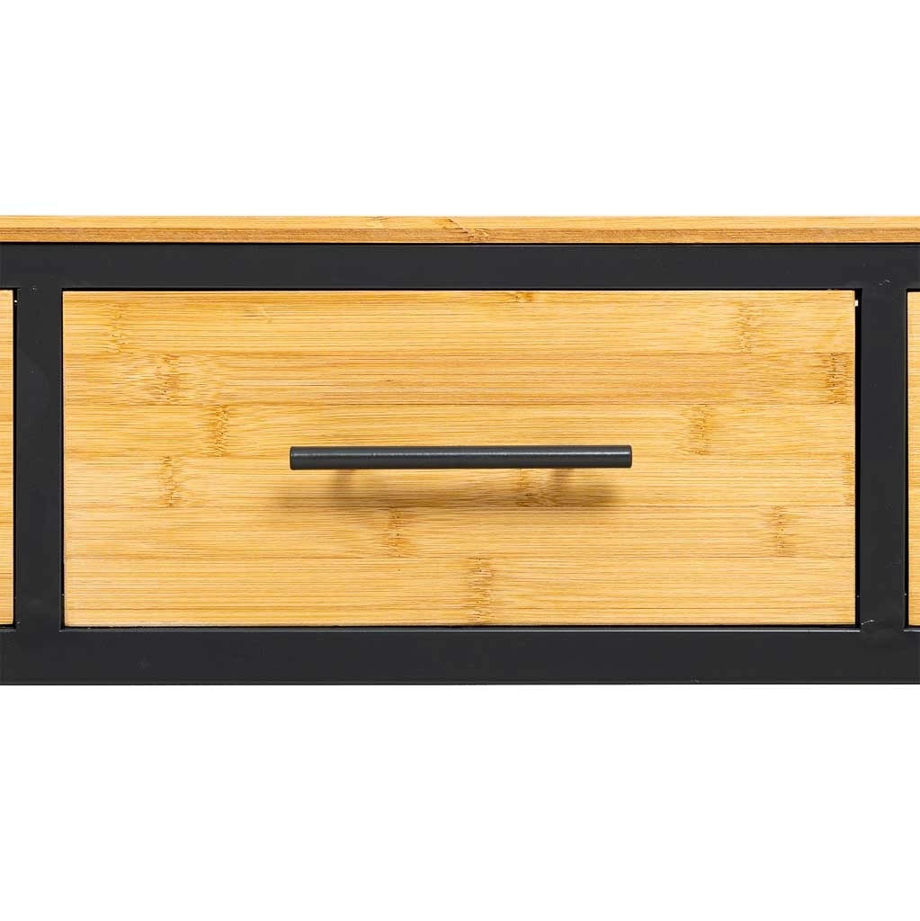 Mobile da ingresso in metallo e legno con 3 cassetti 120x35x79,5h cm