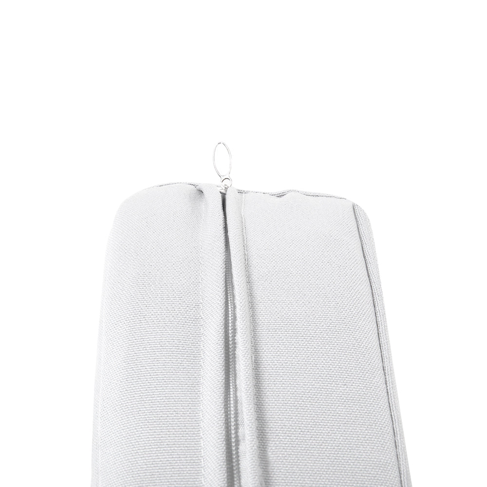 Set di 8 copricuscini per sedili in tessuto bianco per sedie da giardino 47 x 47 x 10 cm