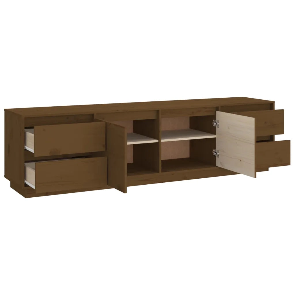 Mobile Porta TV ambra 176x37x47,5 cm in Legno Massello di Pino 814322