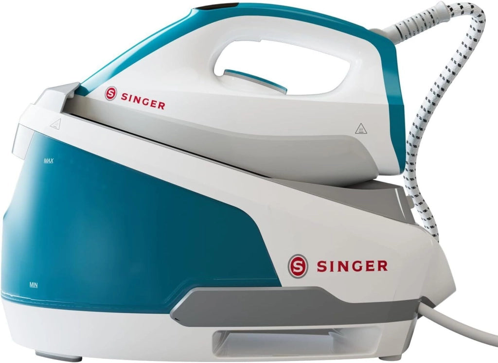 Singer TRUEBLAST True Blast 1.0 Ferro da Stiro con Caldaia 2200W 4.5 bar Piastra Ceramica Vapore 130 g-min colore Bianco Blu