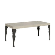 Tavolo allungabile 200/460x90 cm Paxon cashmere gambe antracite