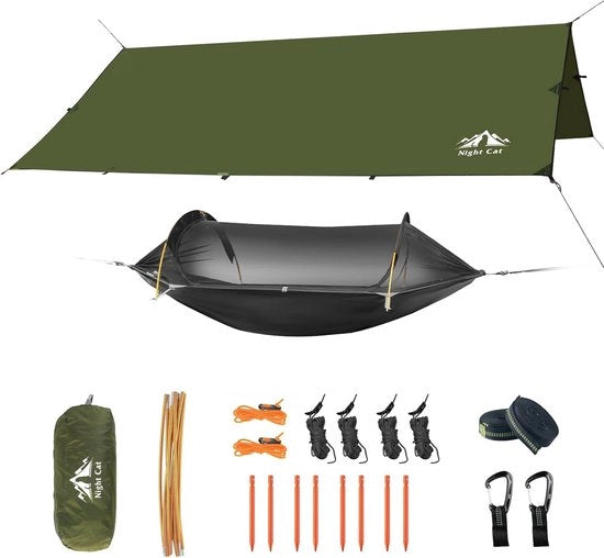 Matta da Campeggio con Capanno e Sacco a Telo Multifunzione - Matta Leggera da Trasportare per Viaggi Outdoor, Escursioni e Escursionismo con Zaino