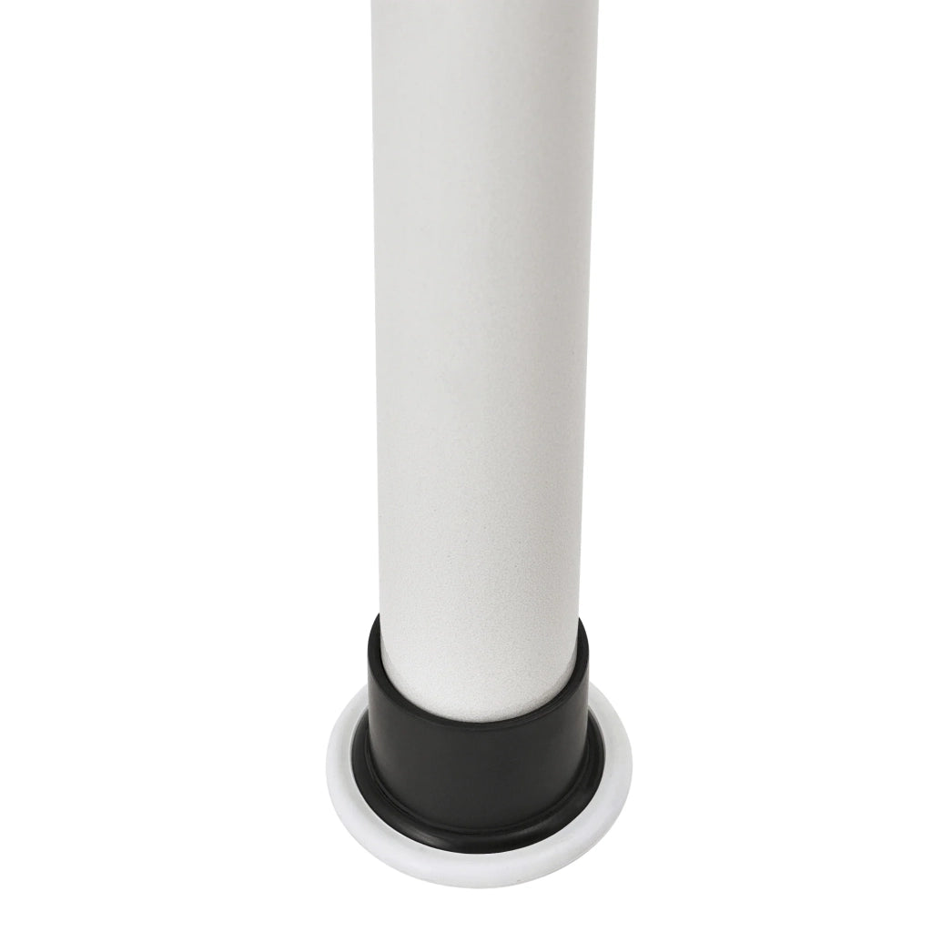Supporto telescopico per fiori portavasi metallo e plastica altezza regolabile tra 110 e 305 cm bianco 03_0003911
