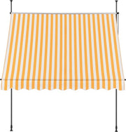 Luifel Utschiusabile per Esterno - Geometria a T - 250x120 cm - Acciaio e Tessuto - Impermeabile - Protezione UV