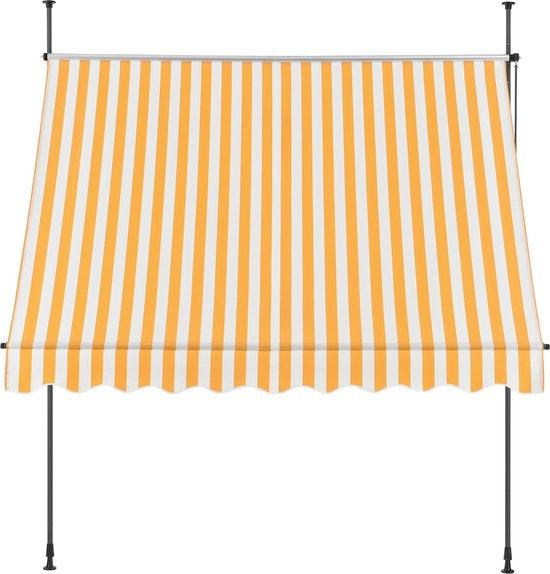 Luifel Utschiusabile per Esterno - Geometria a T - 250x120 cm - Acciaio e Tessuto - Impermeabile - Protezione UV