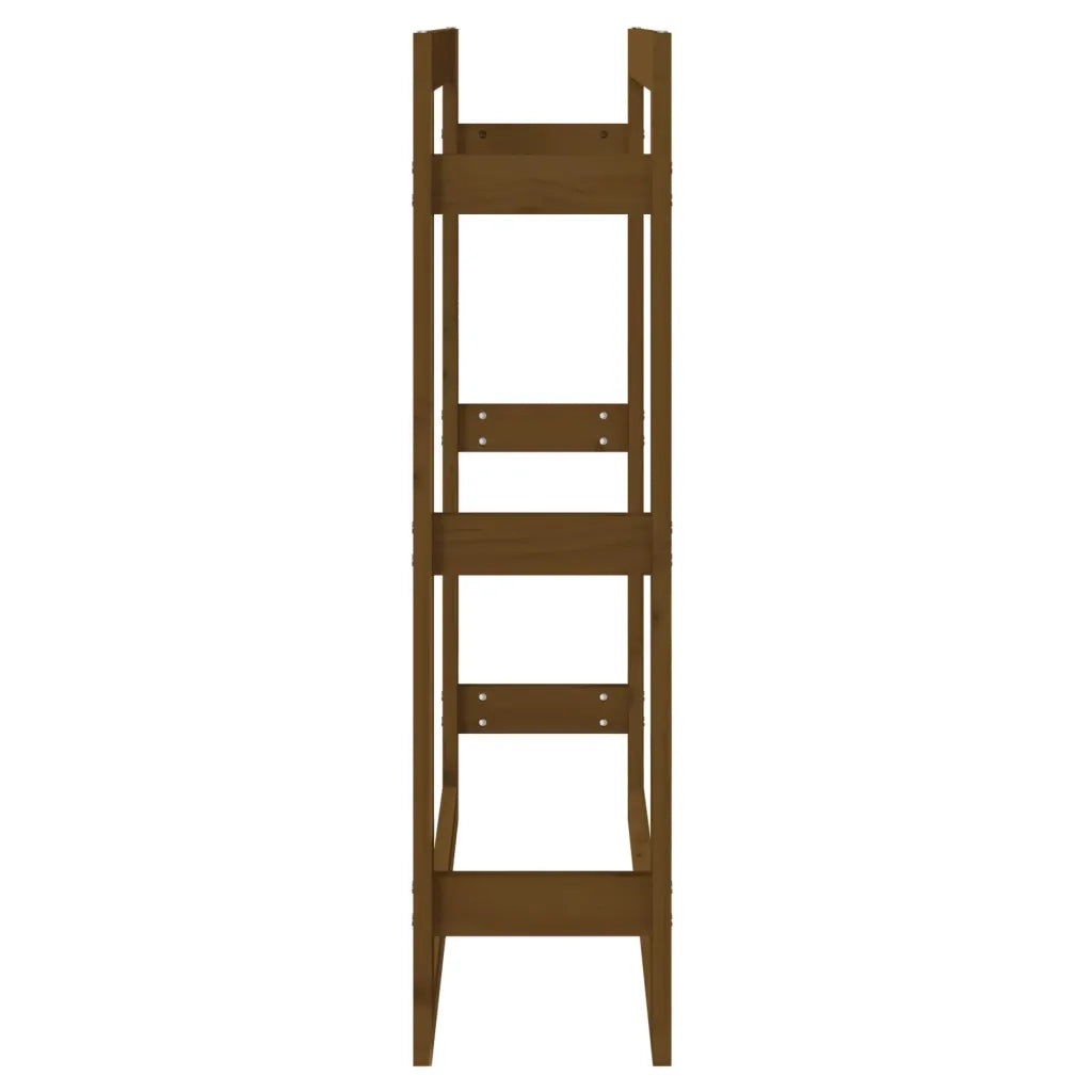 Portalegna-Scaffale per Legna Marrone Ambra 80x25x100cm in Legno Massello di Pino