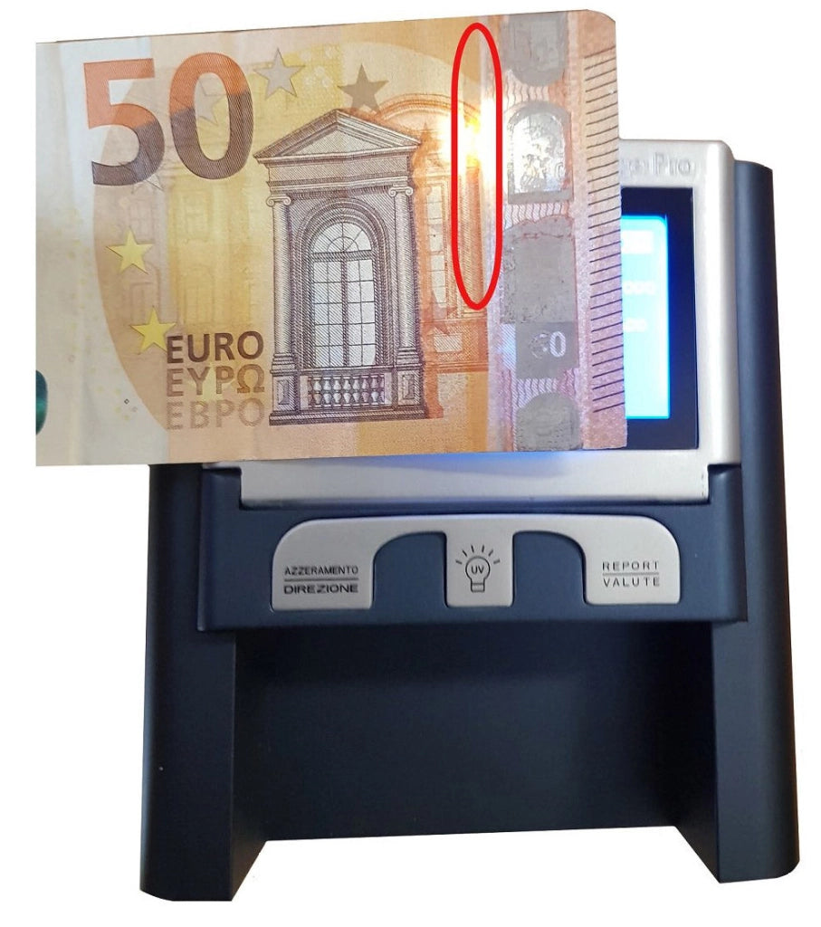 Rilevatore Banconote False con Batteria MBS New Age Pro Nero