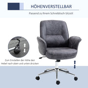 SEDIA UFFICIO Ergonomica Regolabile in Altezza, Girevole, Grigio Scuro