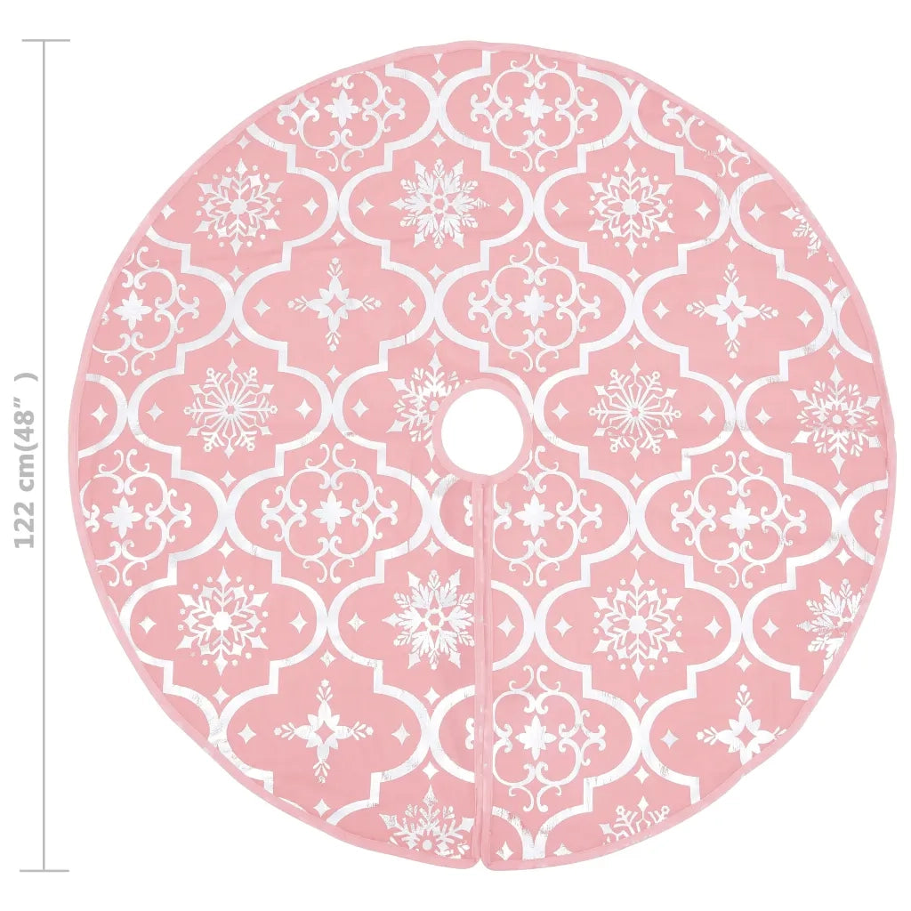 Gonna Albero Natale Raffinata con Calza Rosa Tessuto 122 cm 330285