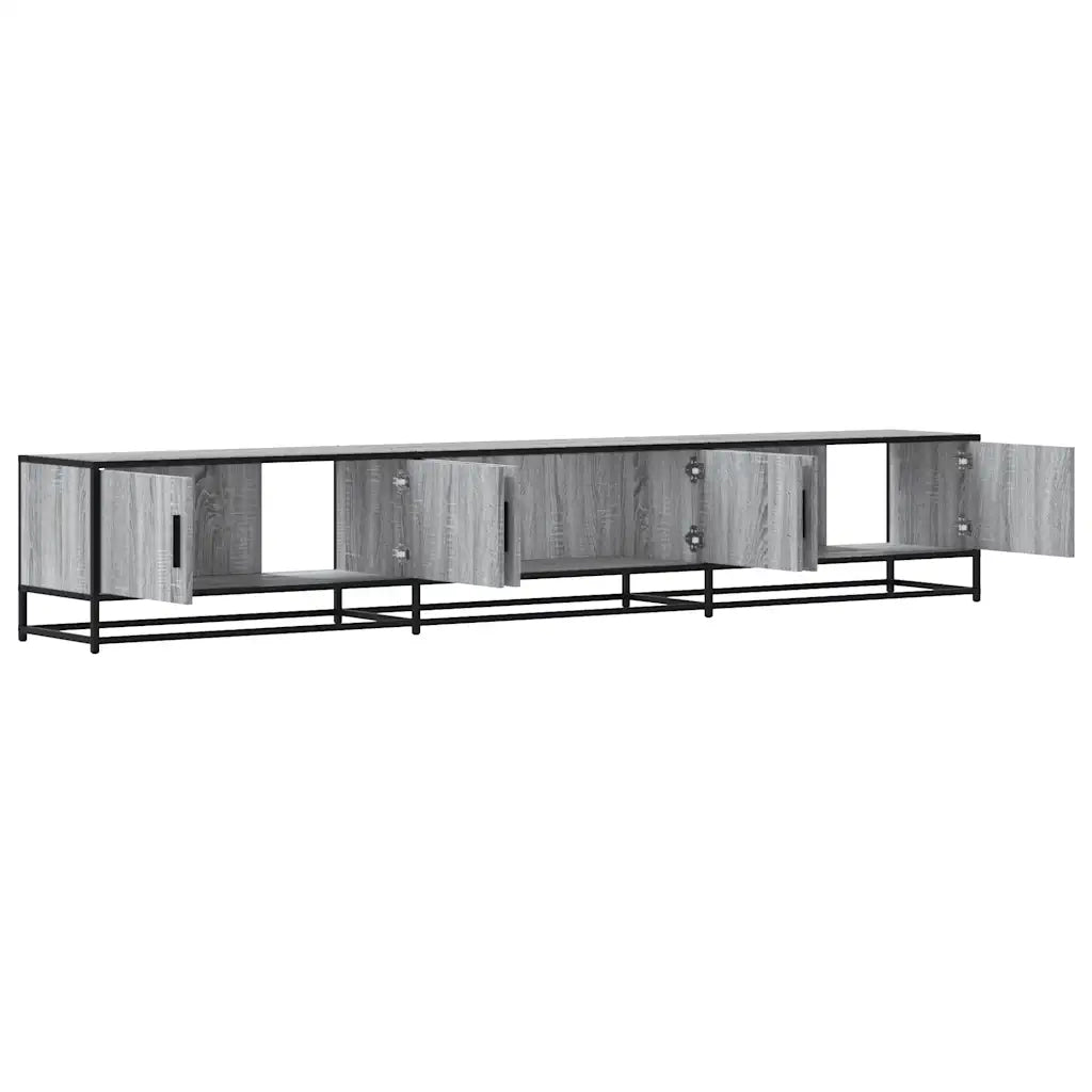 Mobile TV-Credenza TV-Console TV Grigio Sonoma 240x35x41 cm in Legno Multistrato