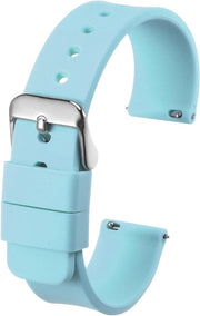 Orologio in pelle morbida con chiusura in acciaio inossidabile - 12 mm - Velcro rapido - Uomo e donna - Blu