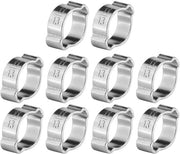 Flessimetteria ONF3 - Slangklemme in Acciaio Inossidabile - Duratura e Affidabilità - 10 Pezzi - Viti a Due Orecchie - 5-23mm - Per Slangi e Tubi - Adatto per K...