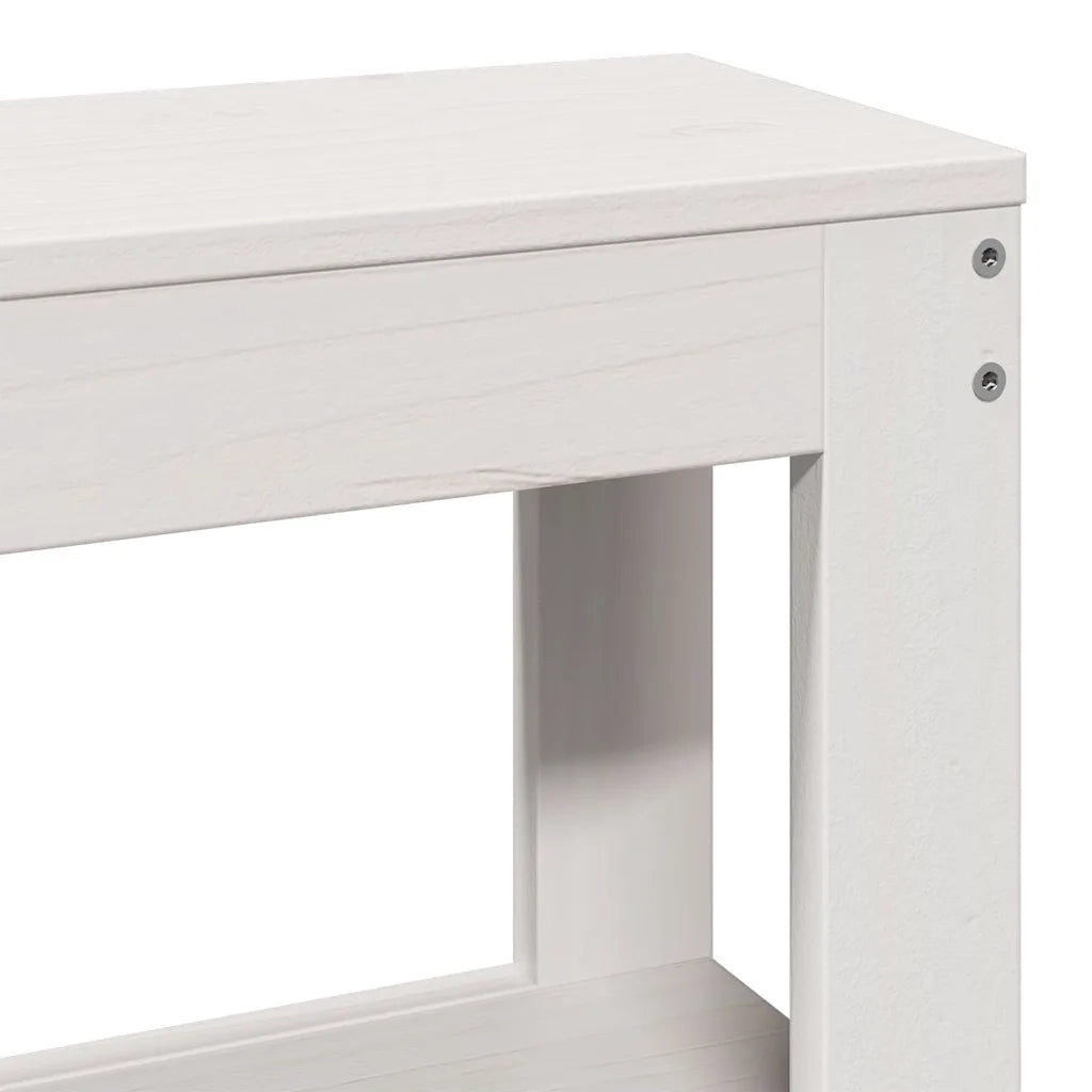 Giroletto senza Materasso Bianco 200x200 cm Legno Massello Pino 3305835