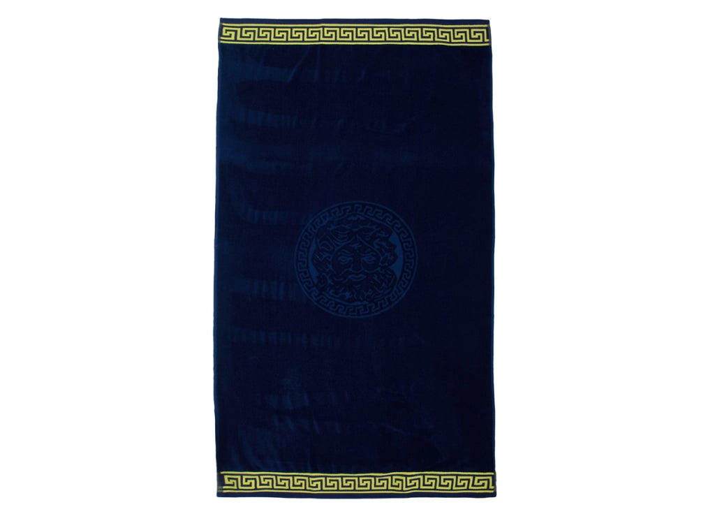 Telo Mare Jacquard Spugna Asciugamano Spiaggia Disegno New Cameo - Telo Mare - Blu