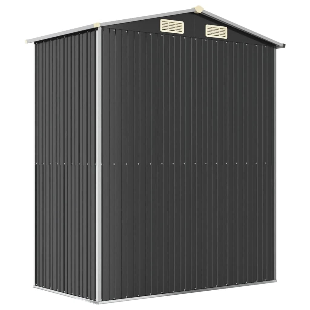 Casetta da giardino cabina ripostiglio casetta da esterno robusta casetta per attrezzi 192 x 108 x 223 cm acciaio zincato antracite 02_0022194