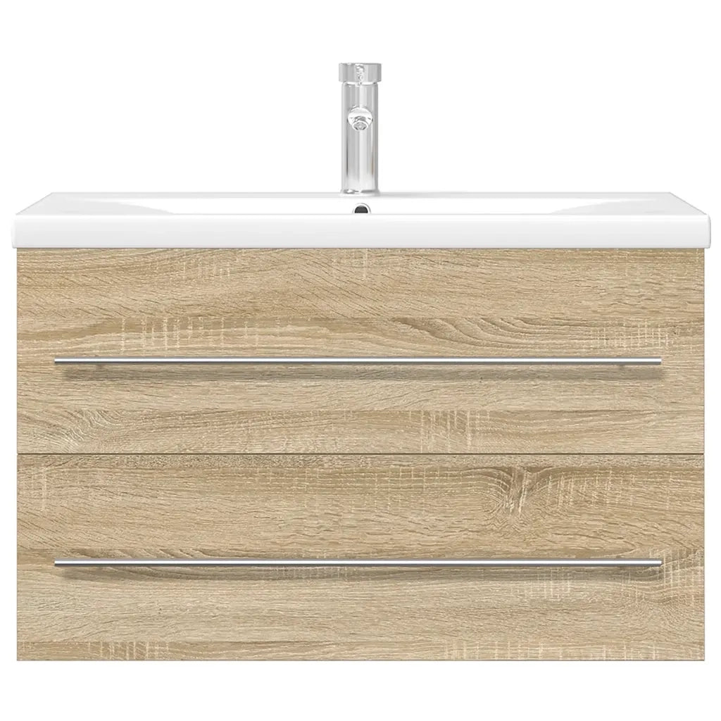 Set Mobili da Bagno 2 pz Rovere Sonoma in Legno Multistrato 3324964
