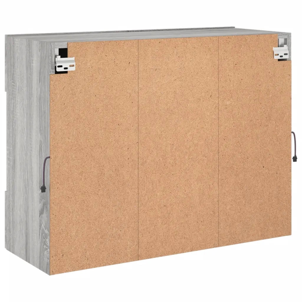 Mobile TV a Parete | Armadietto TV | Mobile Porta TV con Luci LED Grigio Sonoma 78,5x30x60,5 cm