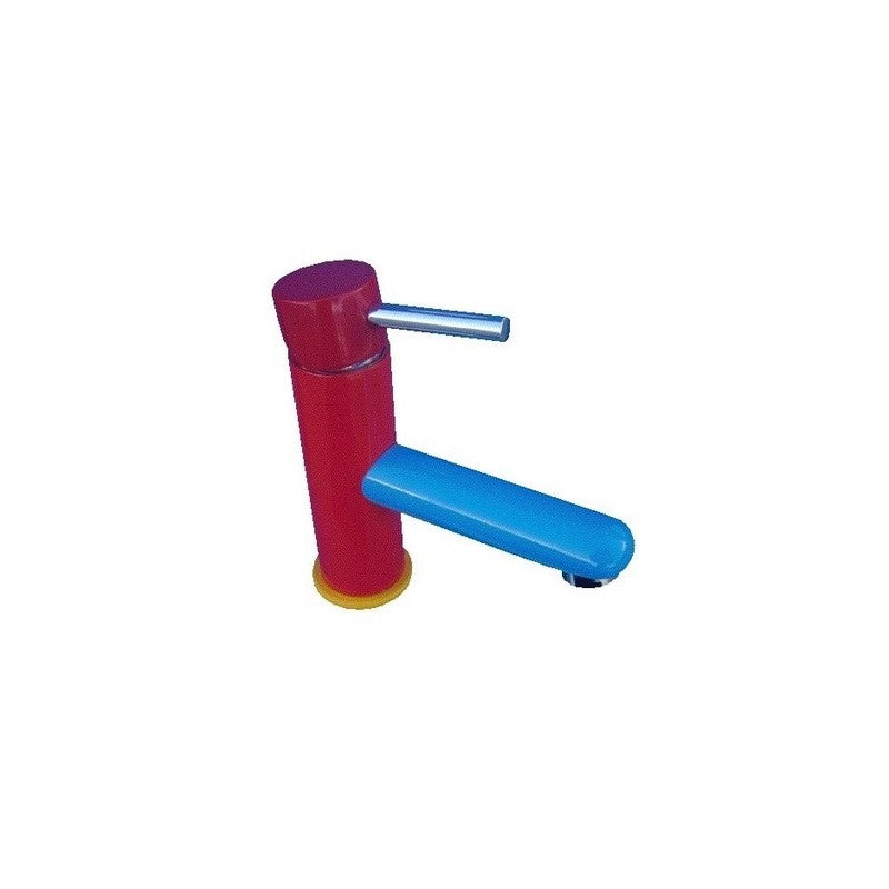 Miscelatore lavabo per bambini tricolore senza sifone