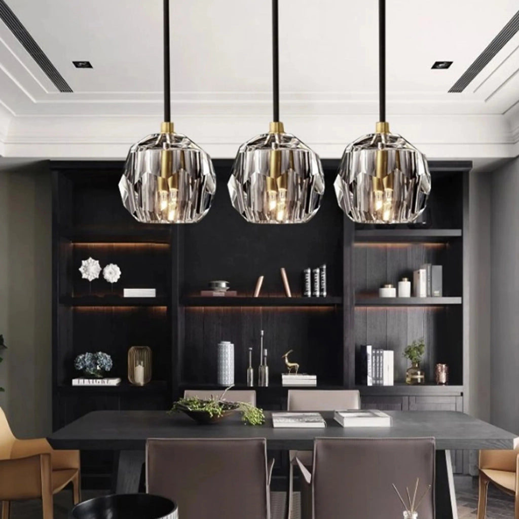 Lampada Da Soffitto Cristallo Black APP588-3CPR