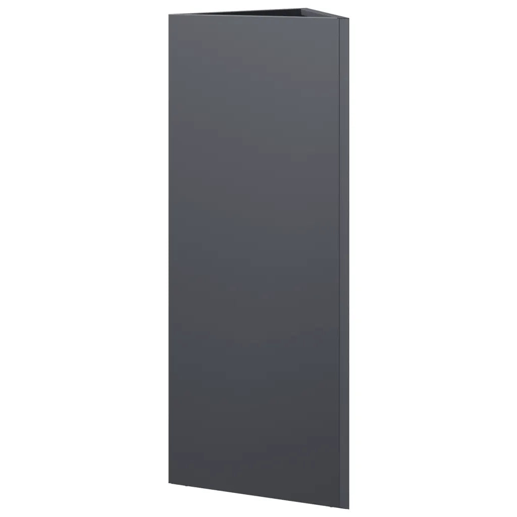 Fioriere 2 pz Antracite Triangolari 30x26x75 cm in Acciaio 851148